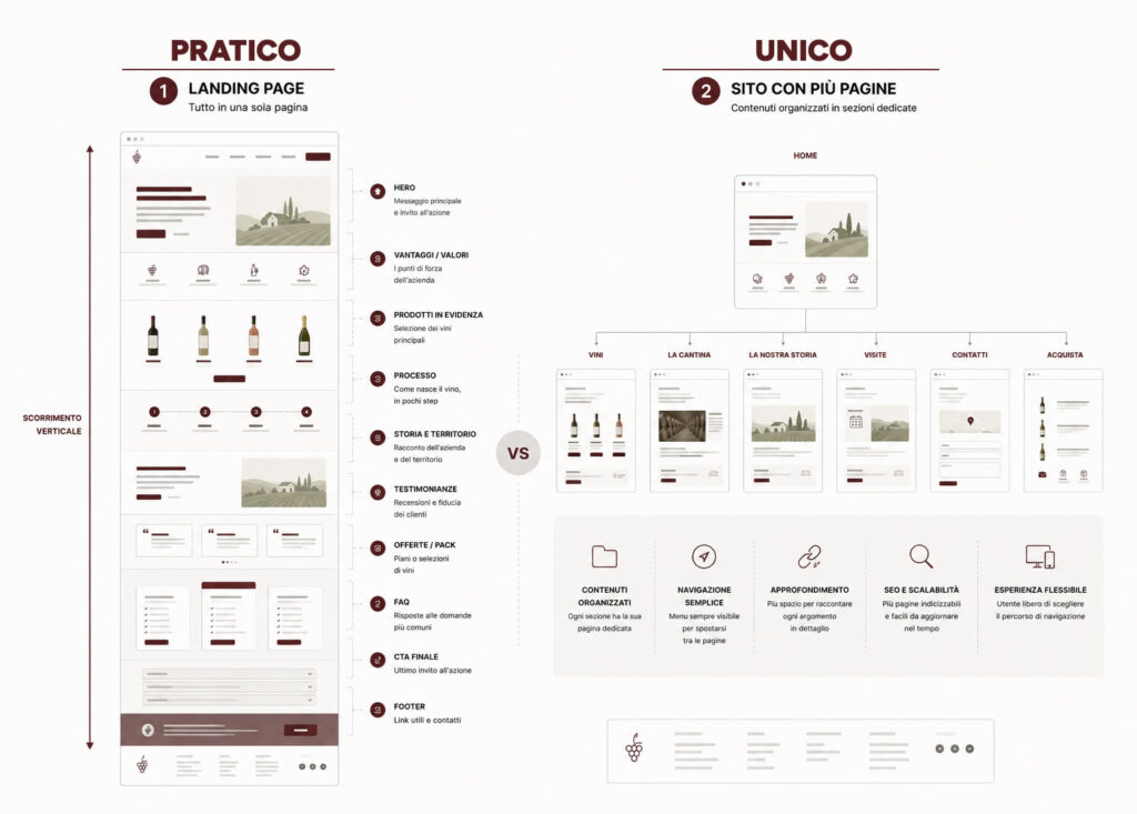 confronto sito pratico vs sito unico piùaccessibile