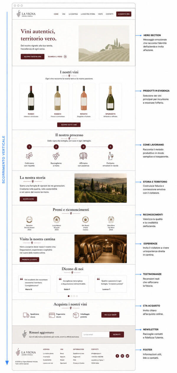 sito piùaccessibile pratico schema esempio vini